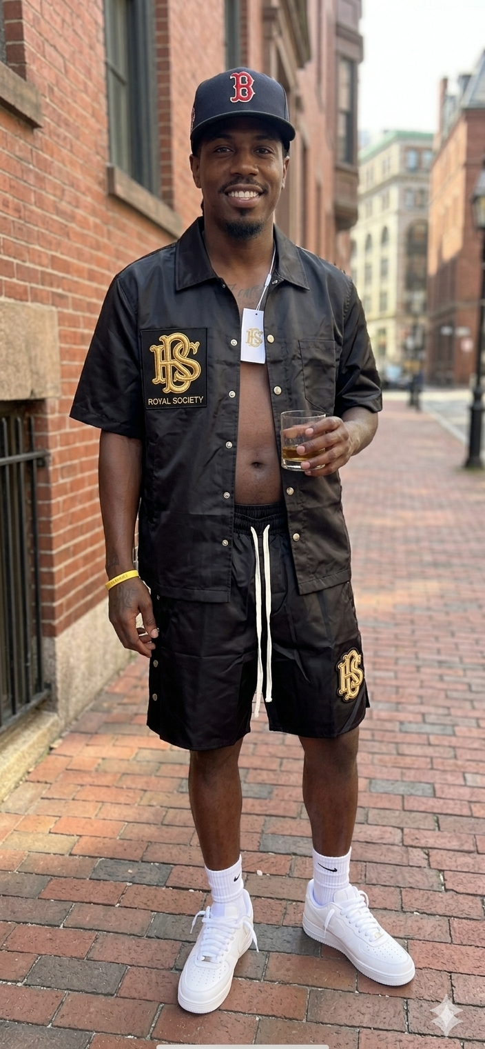 Black Royal short set